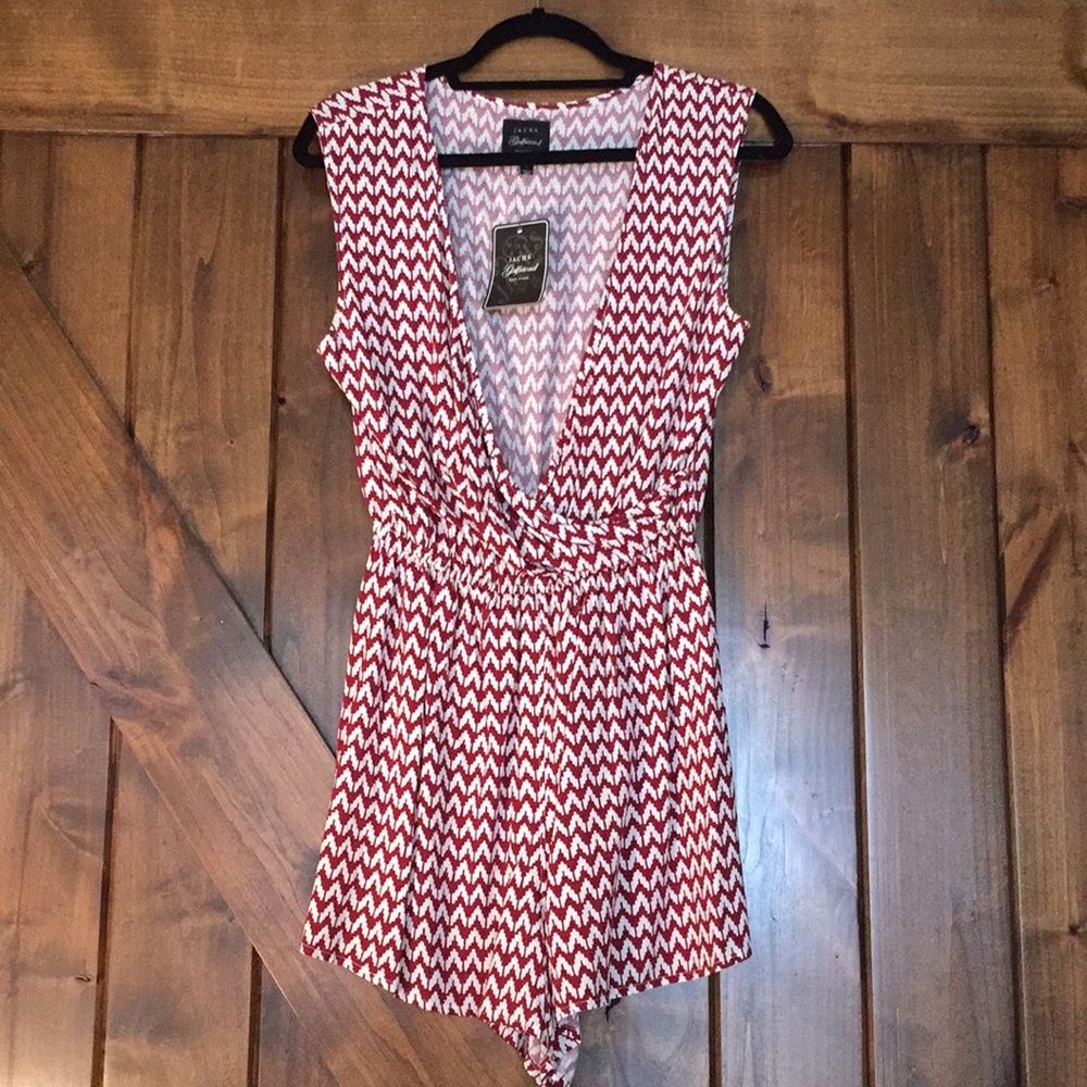 NWT houndstooth romper size large